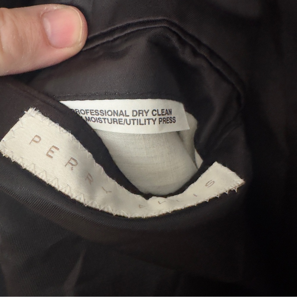 Vintage Perry Ellis Double-Breasted Navy Blazer 40R - Picture 6 of 9